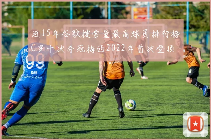 近15年谷歌搜索量最高球员排行榜C罗十次夺冠梅西2022年首次登顶